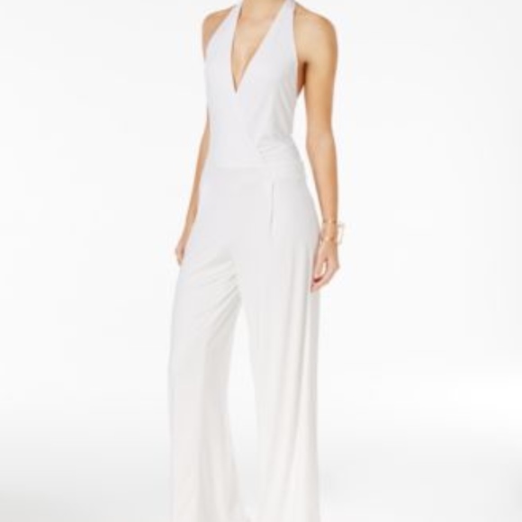 white open back jumpsuit